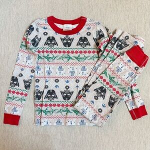 Hanna Andersson size 140 (10) Star Wars fair isle long John pajamas VGUC